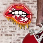 Kansas City Chiefs Neon Sign Dripping Lips 1