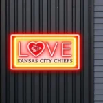 Kansas City Chiefs Neon Sign Love Sign 1