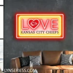 Kansas City Chiefs Neon Sign Love Sign 1