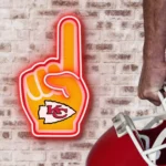 Kansas City Chiefs Neon Sign Nfl Foam Finger 1