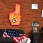 Kansas City Chiefs Neon Sign Nfl Foam Finger 1