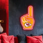 Kansas City Chiefs Neon Sign Nfl Foam Finger 1