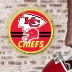 Kansas City Chiefs Neon Sign Nfl Helmet Acrylic 1