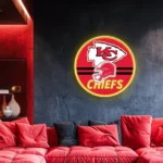 Kansas City Chiefs Neon Sign Nfl Helmet Acrylic 1