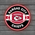 Kansas City Chiefs Neon Sign Rugby Acrylic 1