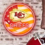 Kansas City Chiefs Neon Sign Us Pennant Acrylic 1