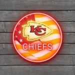 Kansas City Chiefs Neon Sign Us Pennant Acrylic 1