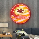 Kansas City Chiefs Neon Sign Us Pennant Acrylic 1