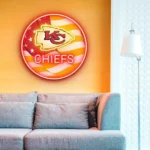 Kansas City Chiefs Neon Sign Us Pennant Acrylic 1