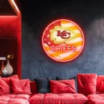 Kansas City Chiefs Neon Sign Us Pennant Acrylic 1