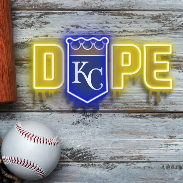 Kansas City Royals Neon Sign Dripping Dope 1