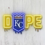 Kansas City Royals Neon Sign Dripping Dope 1