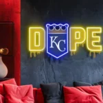 Kansas City Royals Neon Sign Dripping Dope 1