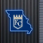 Kansas City Royals Neon Sign Kansas State Map 1