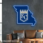 Kansas City Royals Neon Sign Kansas State Map 1