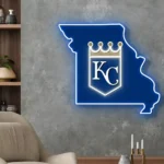 Kansas City Royals Neon Sign Kansas State Map 1