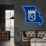 Kansas City Royals Neon Sign Kansas State Map 1