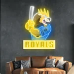 Kansas City Royals Neon Sign Mascot Acrylic 1