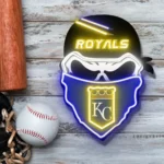 Kansas City Royals Neon Sign Skull 1