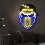 Kansas City Royals Neon Sign Skull 1