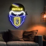 Kansas City Royals Neon Sign Skull 1