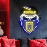 Kansas City Royals Neon Sign Skull 1