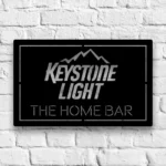 Keystone Light Metal Sign Bespoke Logo 1