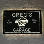 Keystone Light Metal Sign Personalised Name 1