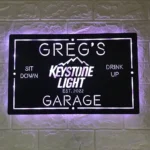 Keystone Light Metal Sign Personalised Name 1