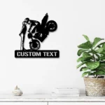 Kiss Metal Sign Personalized Motocross Biker Couple 1