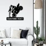Kiss Metal Sign Personalized Motocross Biker Couple 1