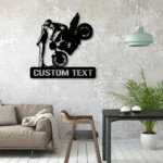Kiss Metal Sign Personalized Motocross Biker Couple 1