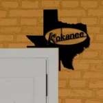 Kokanee Metal Sign Texas State Map 1