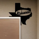 Kokanee Metal Sign Texas State Map 1