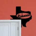 Kokanee Metal Sign Texas State Map 1