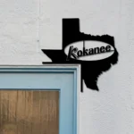 Kokanee Metal Sign Texas State Map 1