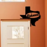 Kokanee Metal Sign Texas State Map 1