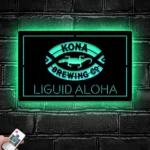 Kona Brewing Metal Sign Liquid Aloha 1