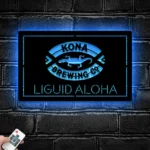 Kona Brewing Metal Sign Liquid Aloha 1