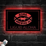 Kona Brewing Metal Sign Liquid Aloha 1