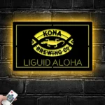 Kona Brewing Metal Sign Liquid Aloha 1