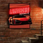 Lamborghini Neon Sign Revuelto Poster 1