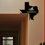 Landshark Lager Metal Sign Texas State Map 1