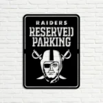 Las Vegas Raiders Metal Sign Reserved Parking Logo 1