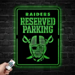 Las Vegas Raiders Metal Sign Reserved Parking Logo 1