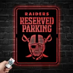 Las Vegas Raiders Metal Sign Reserved Parking Logo 1