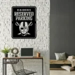 Las Vegas Raiders Metal Sign Reserved Parking Logo 1