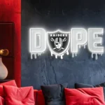 Las Vegas Raiders Neon Sign Dripping Dope 1