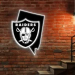 Las Vegas Raiders Neon Sign Nevada State Map 1