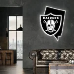 Las Vegas Raiders Neon Sign Nevada State Map 1